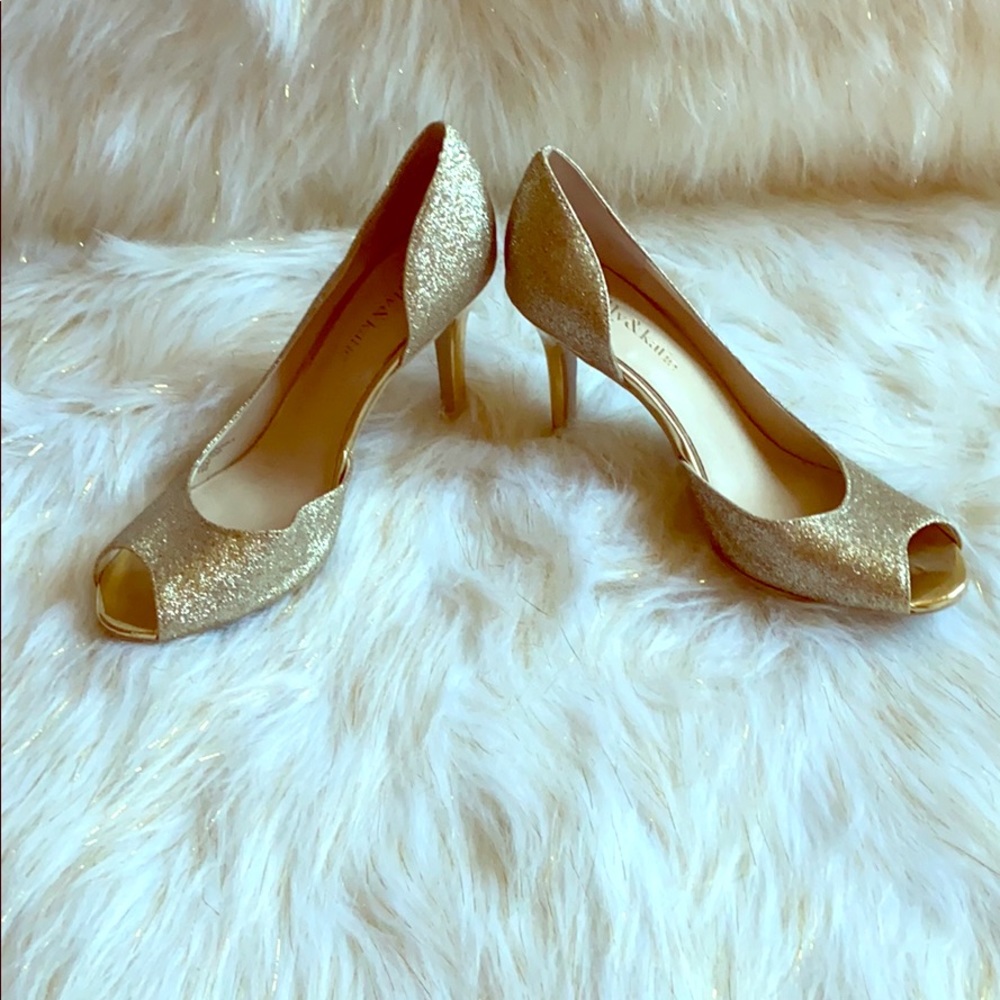 Gold Glitter Dress Kelly & Katie heels